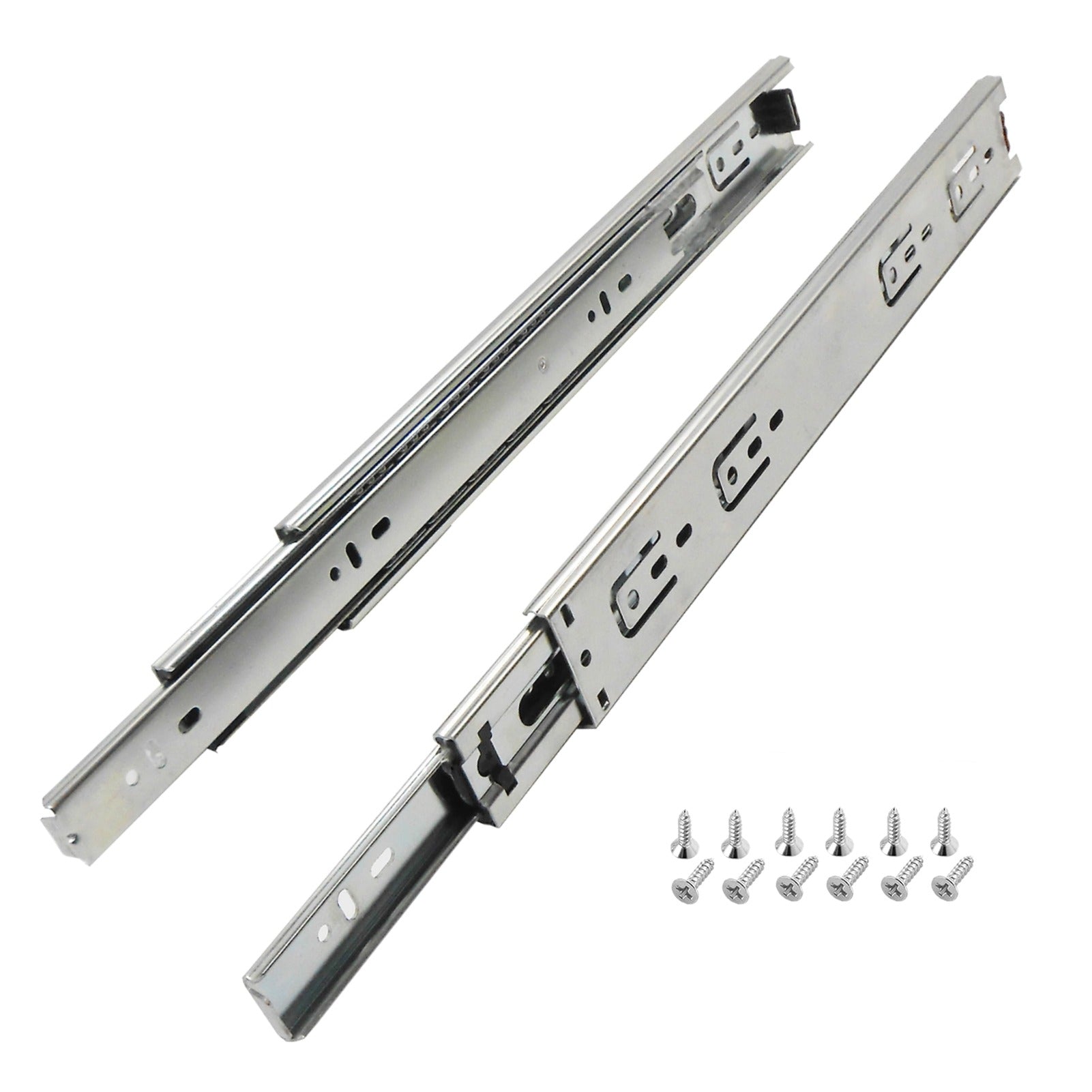 Drawer rails full extension, drawer extension, 45mm groove ball bearing extension with mounting screws